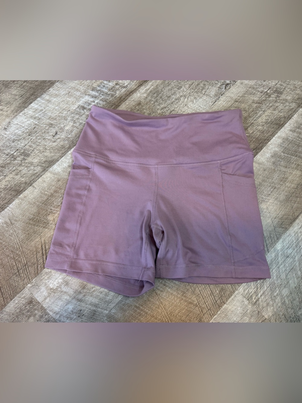 Velocity Mauve/ Lavender High-Waist Athletic Shorts